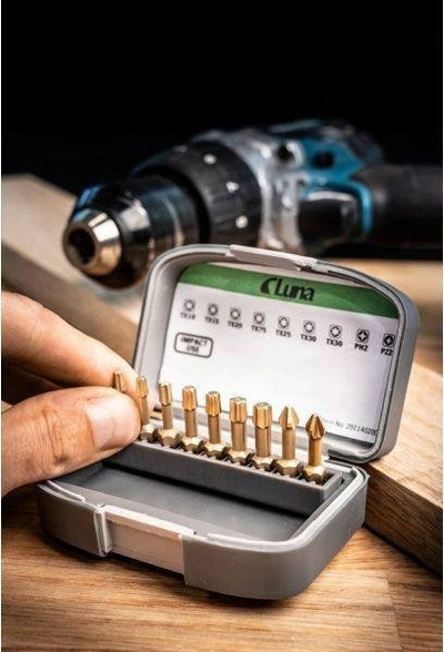 Set bitash Luna Prime 291140200, 9 copë, për impact, gri