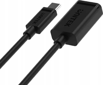 Kabllo USB Unitek C476BK, USB C me USB A, 1 m, 60 W, e zezë