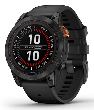 Orë sportive Garmin Fenix 7 Pro Solar, 1.3", GPS, e zezë