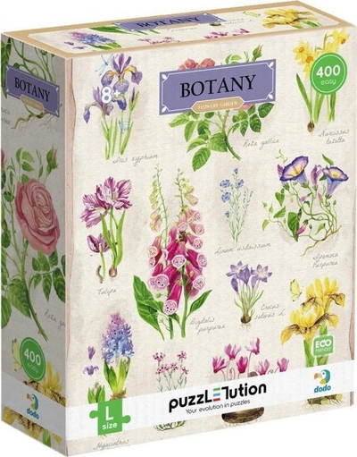 Puzzle Dodo Botanic Flower Garden, 400 copa, L size, shumëngjyrësh
