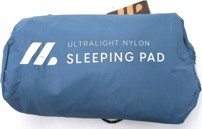 Dyshek kampingu Ultralight Nylon Sleeping Pad, fryrës, kompakt, blu