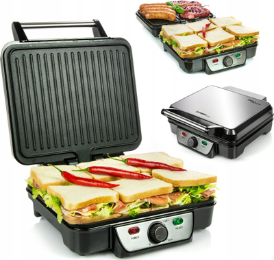 Grill elektrik First Austria 5343-2, 1800W, i palosshëm, INOX