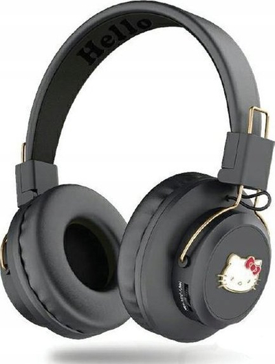 Kufje Bluetooth Hello Kitty HKBH9KHLMK, over ear, IPX4, të zeza