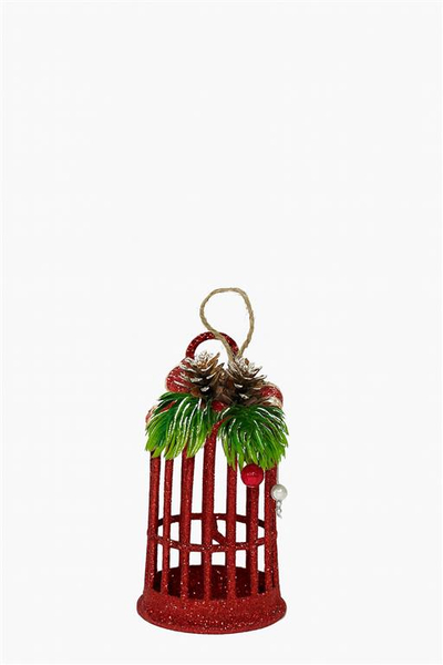 Dekorim për vitin e ri 13*6.5cm, kuqe/gold/argjendtë. UNIMIKS