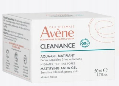 Xhel fytyre Avène Cleanance Mattifying Aqua Gel, lëkurë e yndyrshme dhe e ndjeshme, 50ml