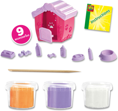 Set plasteline SES Creative Puppies, për modelim, shumëngjyrësh