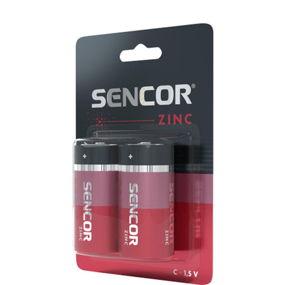 Bateri Sencor SBA R14 2BP C Zn, 2 copë