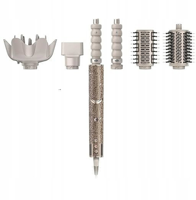 Стилизатор за коса и фен Shark FlexStyle HD446JSEU, 5 во 1, лимитирано издание Champagne Diamond, златна