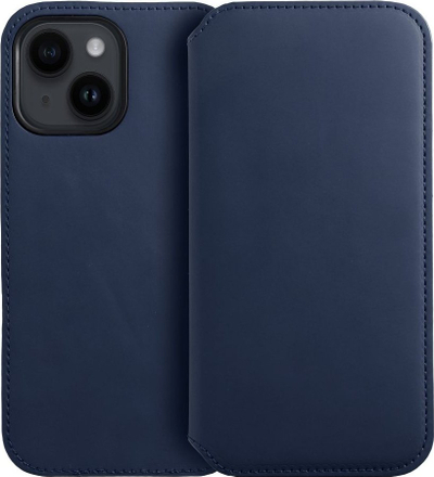 Këllëf tip libër Futera Dual Pocket për Xiaomi Redmi Note 13 Pro Plus 5G, me xhepa kartash, lëkurë eko, blu navy