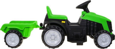 Traktor elektrik për fëmijë Ramiz, 25W 6V, me rimorkio, i gjelbër