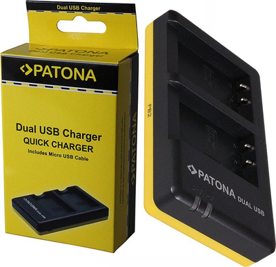 Karikues baterish Patona PATONA 1948, dy slote, USB, i zi