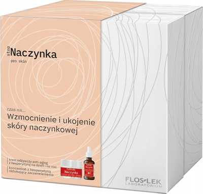 Set kozmetik Flos-Lek StopNaczynka, krem fytyre ushqyes kundër rrudhave 50 ml, koncentrat fytyre me hesperidin 30 ml