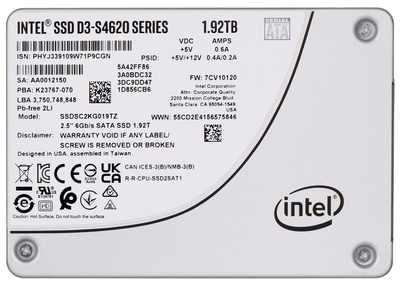 Диск SSD Интел D3 SSDSC2KG019TZ01, 2TB САТА, 2.5”