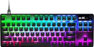 Tastierë gaming SteelSeries Apex Pro TKL 2023, mekanike, me kabllo, RGB, layout anglisht US, e zezë