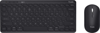 Set tastierë dhe maus Trust Lyra 24843, pa tela, Bluetooth, i zi