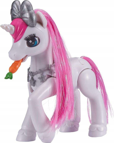 Lodër elektronike ZURU Pets Alive My Magical Unicorn, me stallë, interaktive 20 funksione, rozë