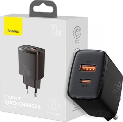 Karikues kompakt Baseus 1x USB-A 1x USB-C 3 A, i zi (CCXJ-B01)