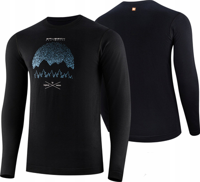 Bluzë termike Brubeck Outdoor Wool Pro, me mëngë të gjata, lesh merino, 2XL, e zezë