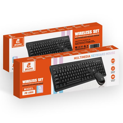 Set tastierë dhe maus wireless, zezë JW-6800. JEQANG