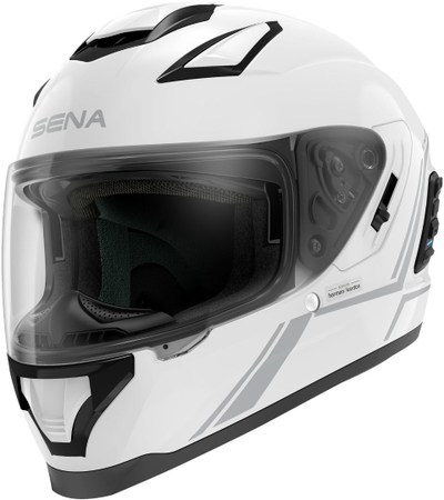 Helmetë integrale Sena Stryker, sistem komunikimi Mesh Bluetooth, përmasa XL, e bardhë