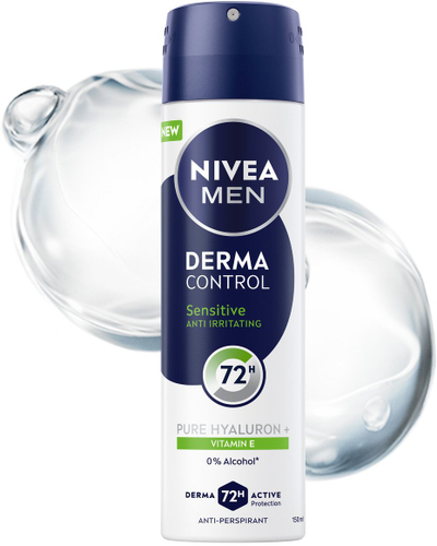 Deodorant Nivea Men Derma Control Sensitive, antiperspirant spray 150 ml