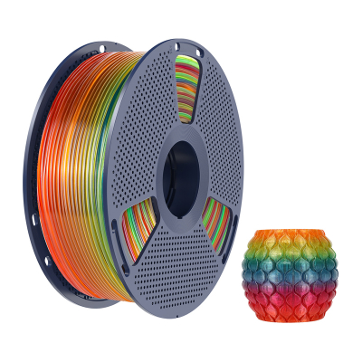 Filament 3D SUNLU PLA Transparent Rainbow 01, 1.75mm, 1kg, shumëngjyrësh