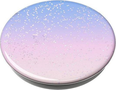 Mbajtëse telefoni PopSockets PopGrip Morning Haze Glitter, me shkëlqim, rozë me blu