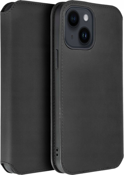 Këllëf telefoni Dual Pocket për Xiaomi Redmi Note 13, tip libër, me magnet, i zi