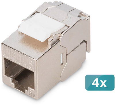 Модул Кистоун Дигитус DN-93615-S-4, CAT 6A, екраниран, монтажа без алат