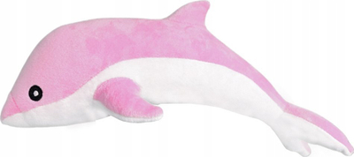 Lodër pelushi Lean Toys Pink Dolphin, 50cm, rozë me të bardhë