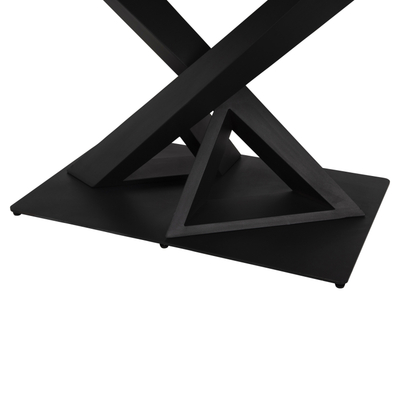 Tavolinë ngrënieje drejtkëndore Rubby 180×90×77 Hcm (HM9849.02), zezë