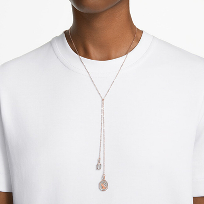 Qafore për femra Swarovski, ari rozë/transparente