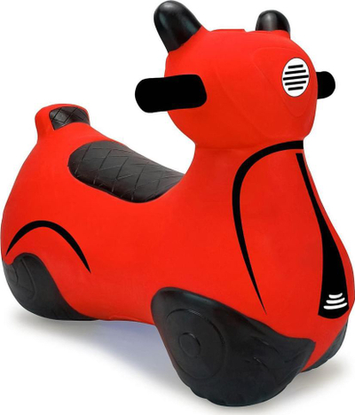 Lodër kërcyese HoppyDoo Scooter, me pompë, e kuqe