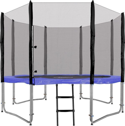 Trampolinë për kopsht SkyRamiz 305cm, me rrjetë mbrojtëse, mban deri 160kg, blu