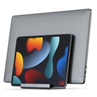 Mbajtëse Satechi Dual Vertical për MacBook Pro dhe iPad, e hirtë