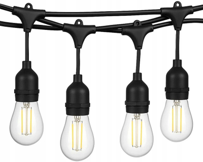Varg dritash kopshti Extralink Garden String Light, 20m, 20 llampa, i zi