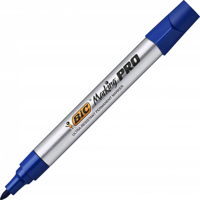 Marker permanent BiC Marking Pro, majë e fortë, bojë e kaltër