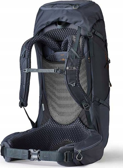 Çantë shpine trekking Gregory Baltoro 65L, sistem FreeFloat A3, me mbulesë shiu, gri