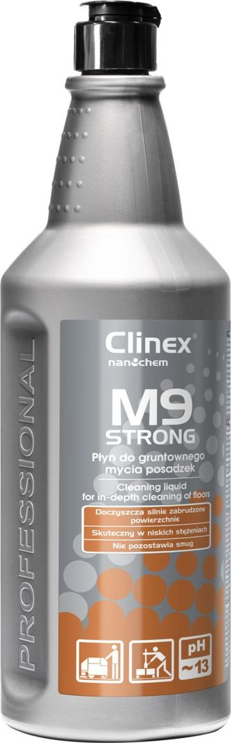 Pastrues industrial Clinex M9 Strong, shumë alkalik, 1L, pa aromë