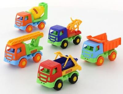 Set me makina lodër Polesie Tioma, 5 copë, plastikë, shumëngjyrëshe