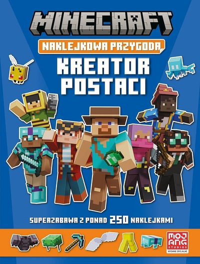 Книга со налепници Minecraft Character Creator Sticker Adventure, 250 налепници, за деца
