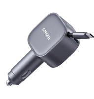 Karikues veture Anker Nano, 75W, USB C me kabllo tërheqëse, argjendtë