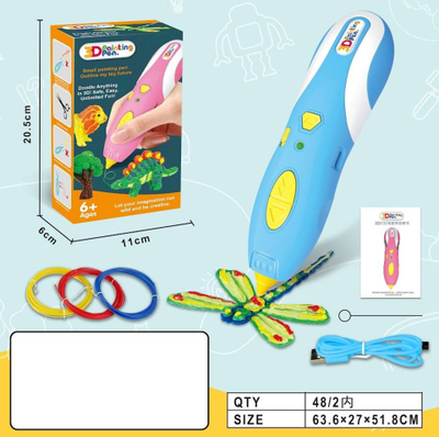 Stilolaps 3D Leantoys Painting Pen, lodër me mend, për kalamaj 6+, rozë