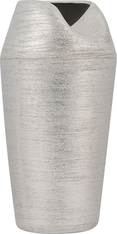 Vazo dekorative Beliani APAMEA, stoneware, 33 cm, argjendtë