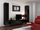 Kabinet TV Bed Meble Vigo 180, 180 cm, MDF dhe panel druri, i zi mat