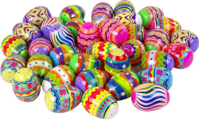 Lodër vezë surprizë për Pashkë LEAYO, 36 copë, squishy, shumëngjyrëshe