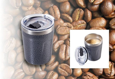 Filxhan kafeje Troika Espresso Double, xham dopio, gri