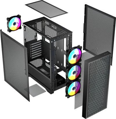 Kuti PC Logic Concept Dart Pro, MIDI, 4x ARGB, e zezë