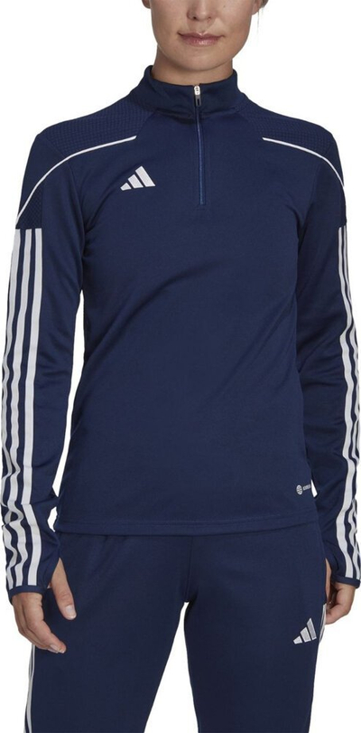 Bluzë stërvitore adidas Tiro 23 League W HS3483, me gjysmë zinxhir, Aeroready, blu navy