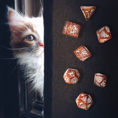 Set zare Q-Workshop Cat Muffin, 7 zare, kafe e bardhë